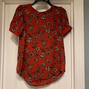 LOFT blouse with button back detail. XS like new